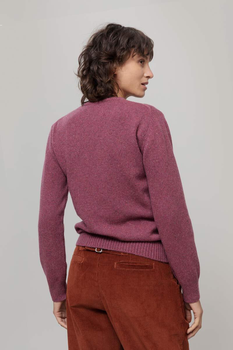 Rifò Women's Recycled Cashmere Crewneck Jumper Edda – Marsala Red