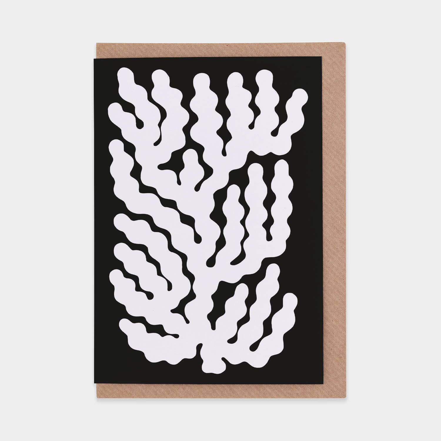 CORAL #009 WHITE GREETING CARD