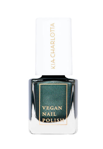 VEGAN NAIL POLISH || DARK FIR GREEN SHIMMER