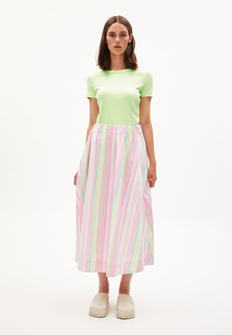 PARLOMAA STRIPES WOVEN SKIRT REGULAR FIT MADE OF ORGANIC COTTON