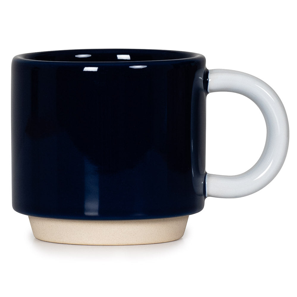 SKITTLE STACKING MUG || INDIGO & WHITE