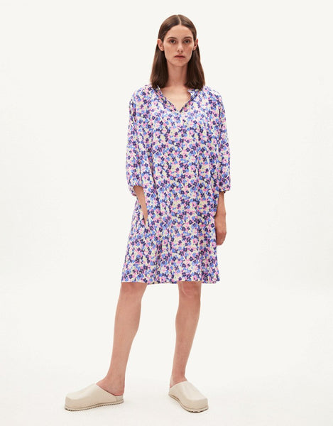 PRISCAA MULTI FLORAL WOVEN DRESS OVERSIZED FIT MADE OF TENCEL™ LYOCELL