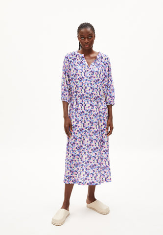 MADITHAA MULTI FLORAL WOVEN DRESS OVERSIZED FIT MADE OF TENCEL™ LYOCELL
