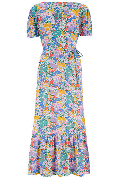 JAMEELA MIDI WRAP DRESS || MULTI | BUSY FLORAL