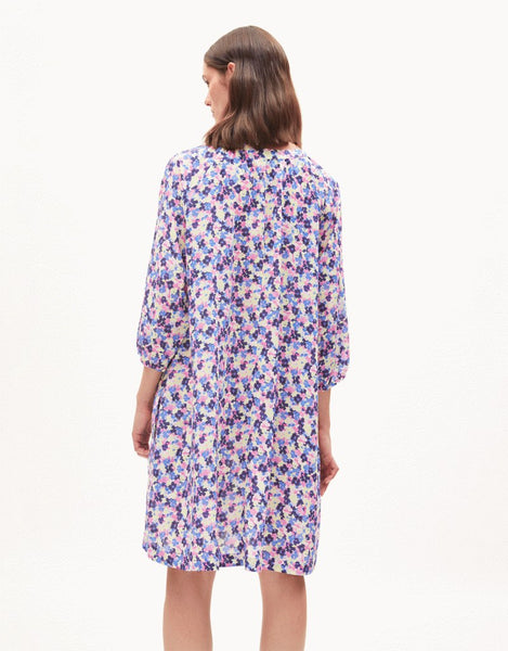 PRISCAA MULTI FLORAL WOVEN DRESS OVERSIZED FIT MADE OF TENCEL™ LYOCELL