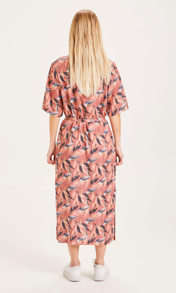 ORCHID FLORAL PRINT MID LENGTH TENCEL ORCHID floral print mid lenght Tencel™ dress DRESS