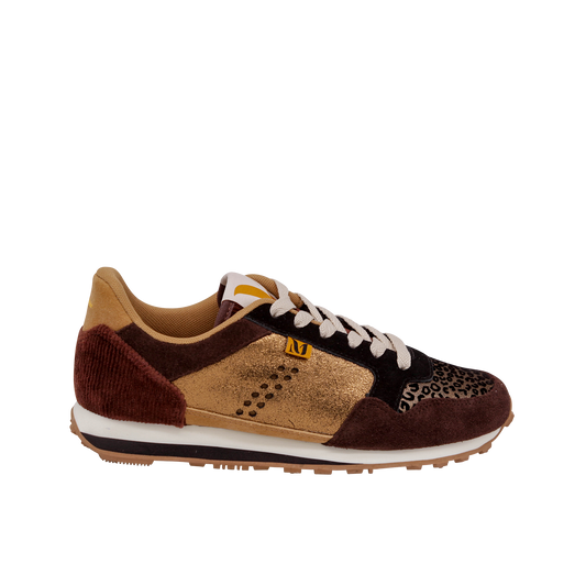 GABRIELLE TRAINERS | BRONZE BLACK LEOPARD